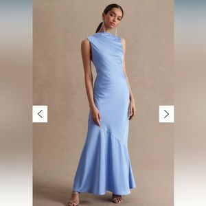 NEW- SIGNIFICANT OTHER LANA COWL-NECK TIE-BACK SATIN MAXI Anthropologie dress